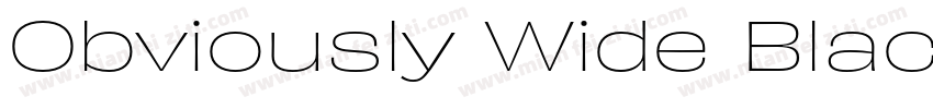 Obviously Wide Black字体转换